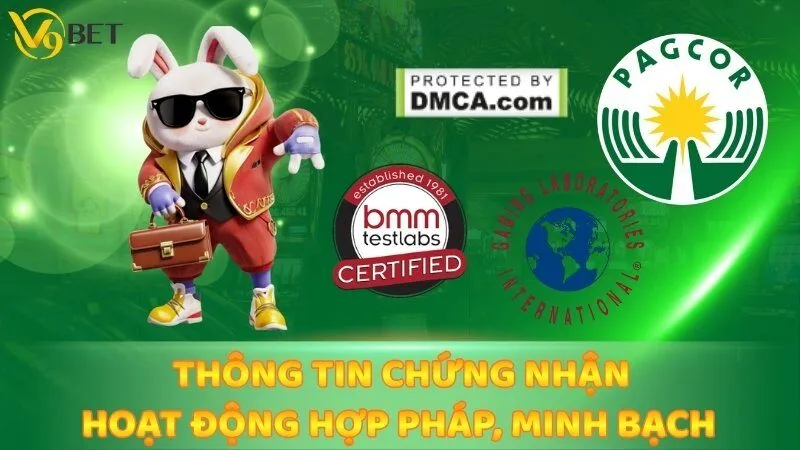 Thông tin chứng nhận hoạt động hợp pháp, minh bạch